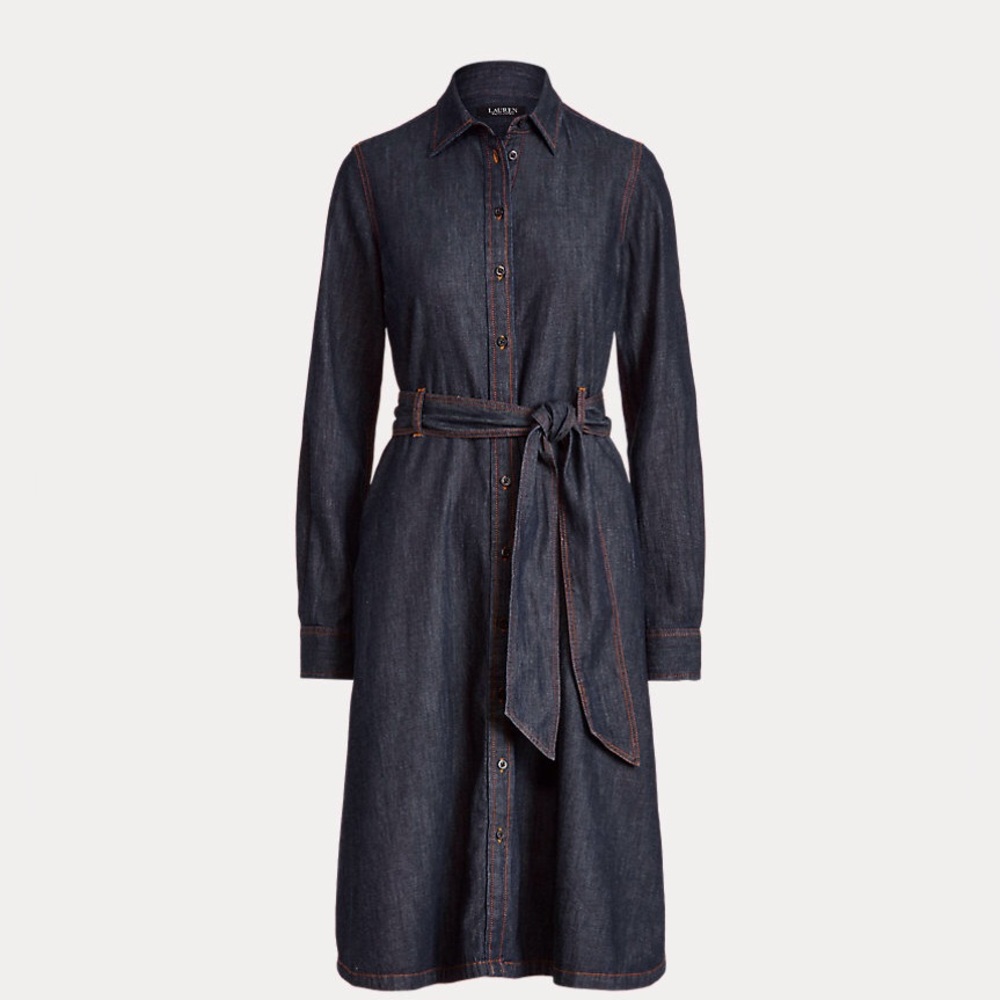 RALPH.LAUREN/DENIM.SHIRT.DRESS - Picture 3 of 13